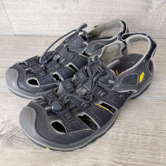 Keen Sandals Mens 9 Black Rialto H2 Waterproof Outdoor Hiking Fisherman Shoe USA main image 7